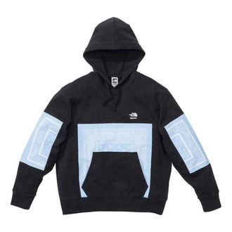 SUPREME x The North Face Bandana Hooded Sweatshirt Black Teal SUP-SS22-449