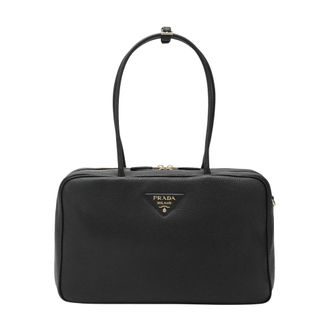 Prada Large Top Handle Bag - female - Prada - Shoulder Bags - Black - ONE SIZE - Bags