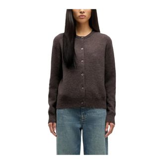 Sams&oslash;e & Sams&oslash;e Nor Short Cardigan 7355 - female - Sams&oslash;e Sams&oslash;e - Cardigans - Brown - XS - Knitwear