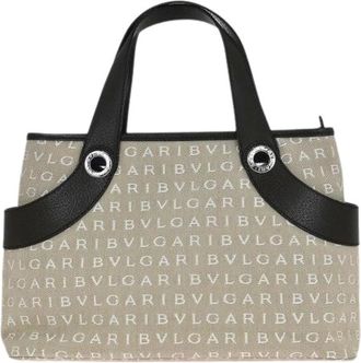 Bulgari Pre-owned Handbags, female, Beige, Size: ONE SIZE Pre-owned Canvas Handbag