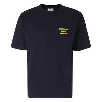 Dr&ocirc;le de Monsieur Camiseta con eslogan - Tops - Hombre - Azul - S