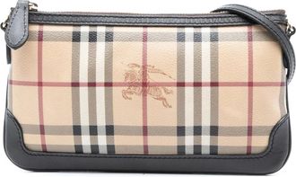 Burberry Pre-owned Clutches, female, Brown, Size: ONE SIZE Pre-owned Vintage Check Crossbody Bag