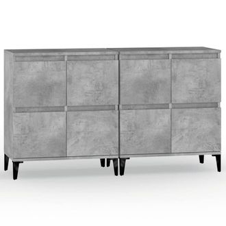 Berkfield Home Sideboard 2 pcs Concrete Grey 60x35x70 cm Engineered Wood | Size: 60 x 35 x 70 cm