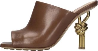 Bottega Veneta Knot Mule - Dames - Muiltjes - Bruin - 36 EU - Leer - Schoenen