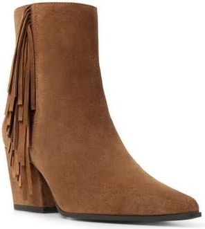 Aldo Shaniah Fringe Bootie in Dark Brown at Nordstrom Rack, Size 6.5
