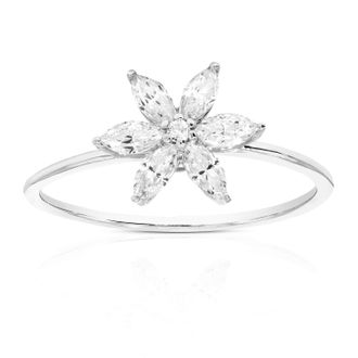 Vir Jewels 3/5 cttw Marquise Lab Grown Diamond Ring in 14K White Gold For Women