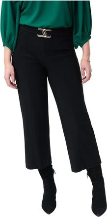 Joseph Ribkoff Cropped Broek - Dames - Broeken - Zwart - Maat: XS Leer
