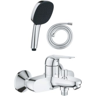 GROHE Pack Mezclador De Ba&ntilde;o Y Ducha Grohe Swift + Teleducha Vitalio Comfort 110 De 2 Chorros + Flexo