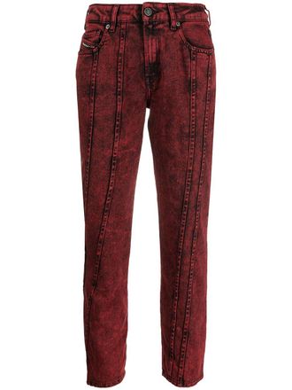 Diesel Jeans crop D-Joy slim - Rosso