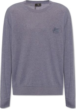Etro Pegaso Embroidered Knit Jumper