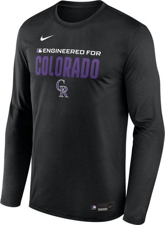 Nike Colorado Rockies Authentic Collection Team Issue Nike Mens Dri-FIT MLB Long-Sleeve T-Shirt in Black | 02TJ00ADNV-JE6