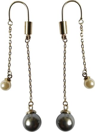 Dior Ultradior Faux Pearl Link Drop Earrings