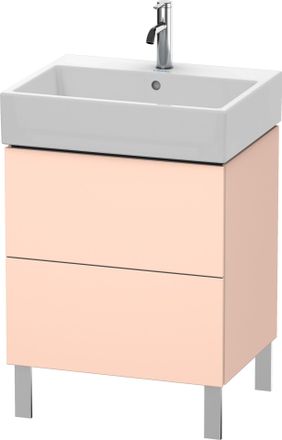 Duravit Unidad De Lavabo Duravit L-cube, Vertical 58,4 X 45,9 Cm, 2 Extra&iacute;bles, Para Vero Air 235060, Color: Albaricoque Perla Seda Laca Mate - Lc677502020