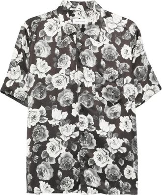 Ernest W. Baker Rose-print Short Sleeve Shirt - Heren - Korte mouwen Overhemden - Veelkleurig - M - Overhemden