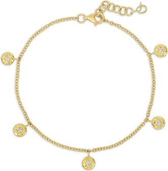 Octavia Elizabeth 18 kt geelgouden Nesting Gem armband met diamant