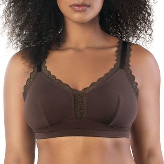 Affinitas Dalis Wire-Free Bralette in Deep Nude at Nordstrom, Size 38Ddd