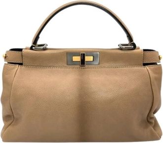 Fendi Pre-owned Vintage Handtas - Dames - Vintage Handtas - Beige - ONE Size - Leer - Vintage