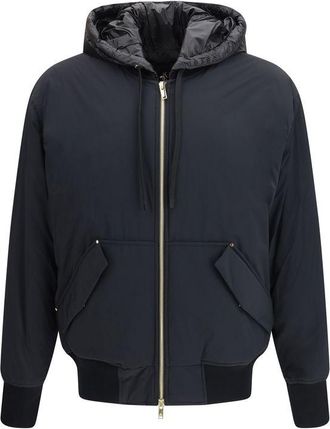 Moose Knuckles Black Nylon Mens Bomber