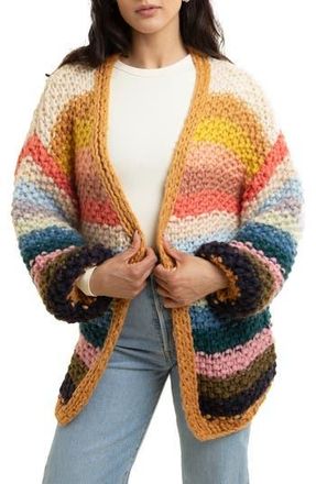 Saachi Mayflower Stripe Crochet Cardigan in Multi at Nordstrom Rack