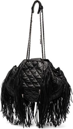 Chanel 2014 Western Fringe shoulder bag - women - Lambskin/Nylon - One Size - Black