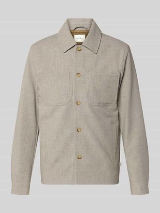 Les Deux Regular Fit Hemdjacke mit Brusttaschen in Sand, Gr&ouml;&szlig;e XXL