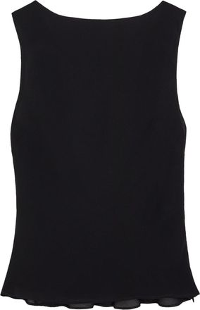Reformation Dorthea Georgette top - Black - 10 (UK14 / L)
