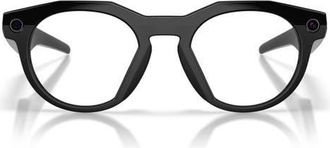 Oakley Gender Inclusive Meta HSTN 51mm Round Glasses in Black/clear at Nordstrom