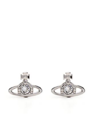 Vivienne Westwood Orecchini a bottone Nano Solitaire - Argento