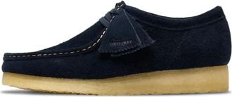 Clarks Wallabee Navy Suede - Heren - Veterschoenen - Blauw - 42 1/2 EU - Leer - Schoenen