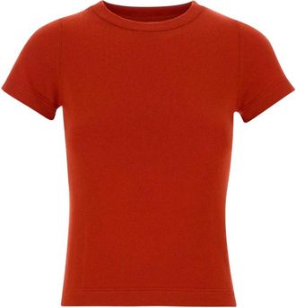 Extreme Cashmere Knit n&deg;292 T-shirt - Dames - Ronde hals truien - Rood - ONE Size - Katoen - Truien & Vesten