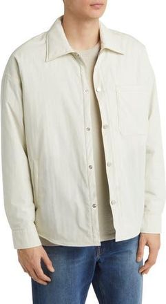 Frame Denim Padded Shirt Jacket in White Beige at Nordstrom Rack, Size Large