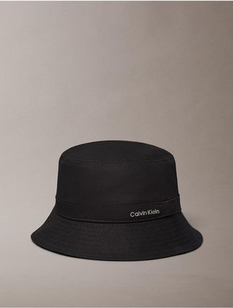 Calvin Klein Womens Cotton Twill Bucket Hat - Black