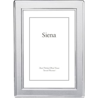 Siena My Balconia Double Border 5 x 7-Inch Picture Frame in Silver at Nordstrom, Size 5X7