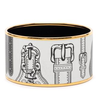 Herm&egrave;s Pre-owned Hermes Extra Wide Harnais des Presidents Enamel Bangle 65 Ladies WBXM4E15Q4AZUIAG