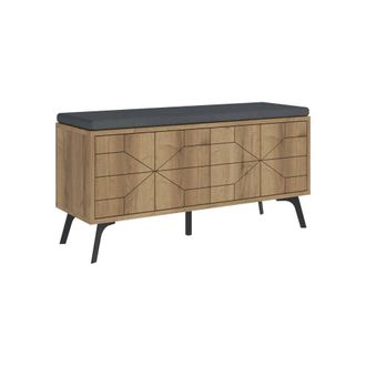 Dmora Zapatero Velma, Mueble Para 8 Pares De Zapatos, 2 Estantes, 4 Puertas, 107x35x55 Cm Roble Marr&oacute;n