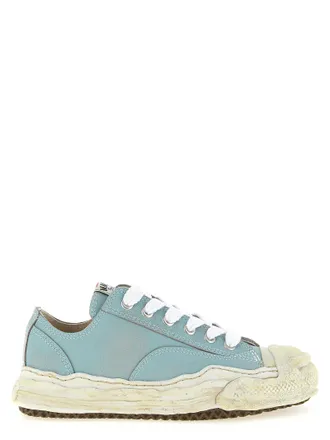Miharayasuhiro Blue Cowhide Low Top Mens Sneakers