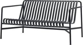 HAY 2-seater outdoor sofa Palissade - Black - Epoxy paint - Designer Ronan & Erwan Bouroullec