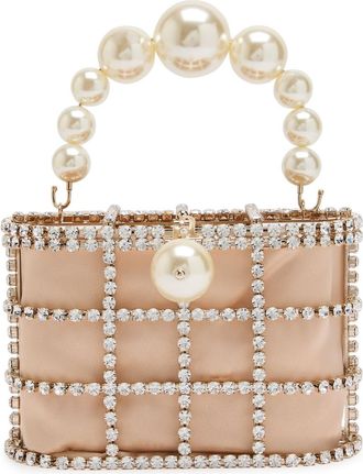 Rosantica Holli Crystal-embellished Satin top Handle bag - Gold - One Size