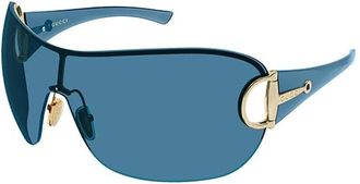 Gucci Accessoires, unisex, Blauw, ONE Size, Frameless Mask Zonnebril