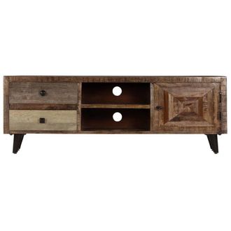 Berkfield Home TV Cabinet 118x30x40 cm Solid Mango Wood in Brown | Size: 118 x 30 x 40 cm