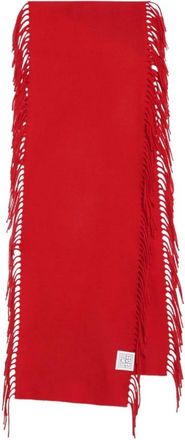 Toteme Cashmere Tassel Sjaal - Dames - Accessoires - Rood - Maat: ONE Size Kasjmier