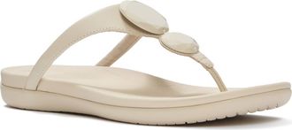 FitFlop Solay Glossy-Disc Toe-Post in Hazy Taupe at Nordstrom, Size 10
