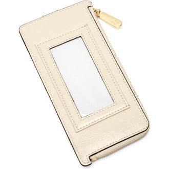 Frances Valentine Cher Leather Wallet in Oyster at Nordstrom