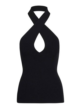 Federica Tosi Cross-neck top with cut-out front