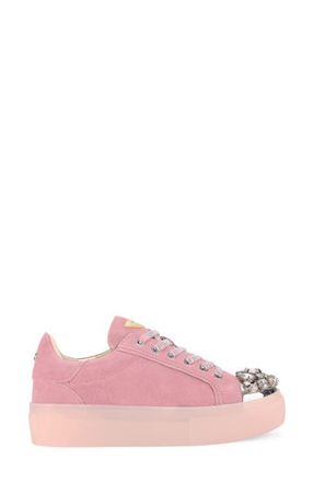 Kurt Geiger Crystal Cap Toe Platform Sneaker in Pink at Nordstrom, Size 6.5Us