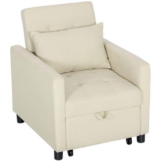 HOMCOM Sill&oacute;n cama 69x82.5x84 cm beige