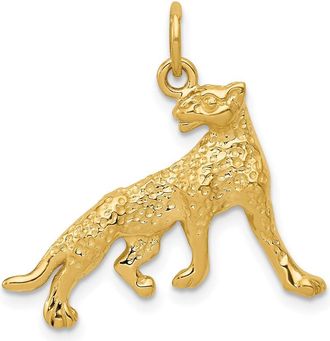 Diamond2Deal 14k Yellow Gold Cheetah Charm