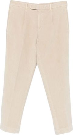Dell'Oglio Ribfluwelen plooibroek - Beige