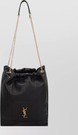 Saint Laurent leather shoulder pouch metal strap