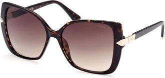 Guess Elegante Metalen Zonnebril voor Vrouwen - Dames - Zonnebrillen - Bruin - 56 MM - Accessoires